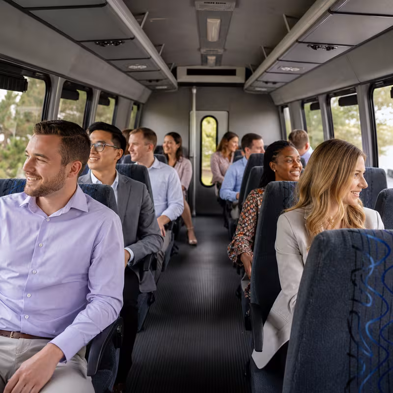Black Mercedes Sprinter van staged for an Los Angeles Corporate Transportation group