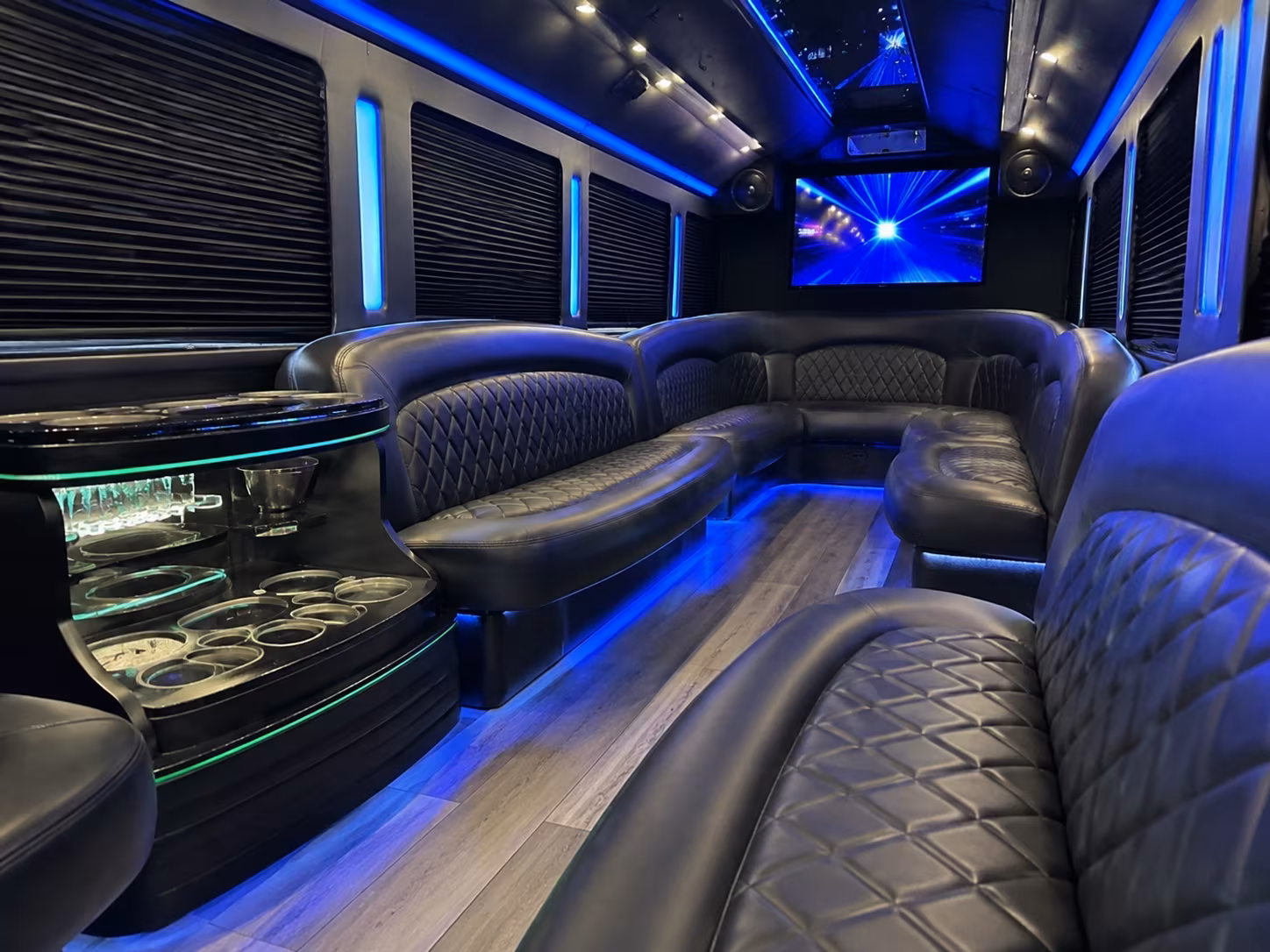 Los Angeles Bachelor & Bachelorette Transportation party bus exterior