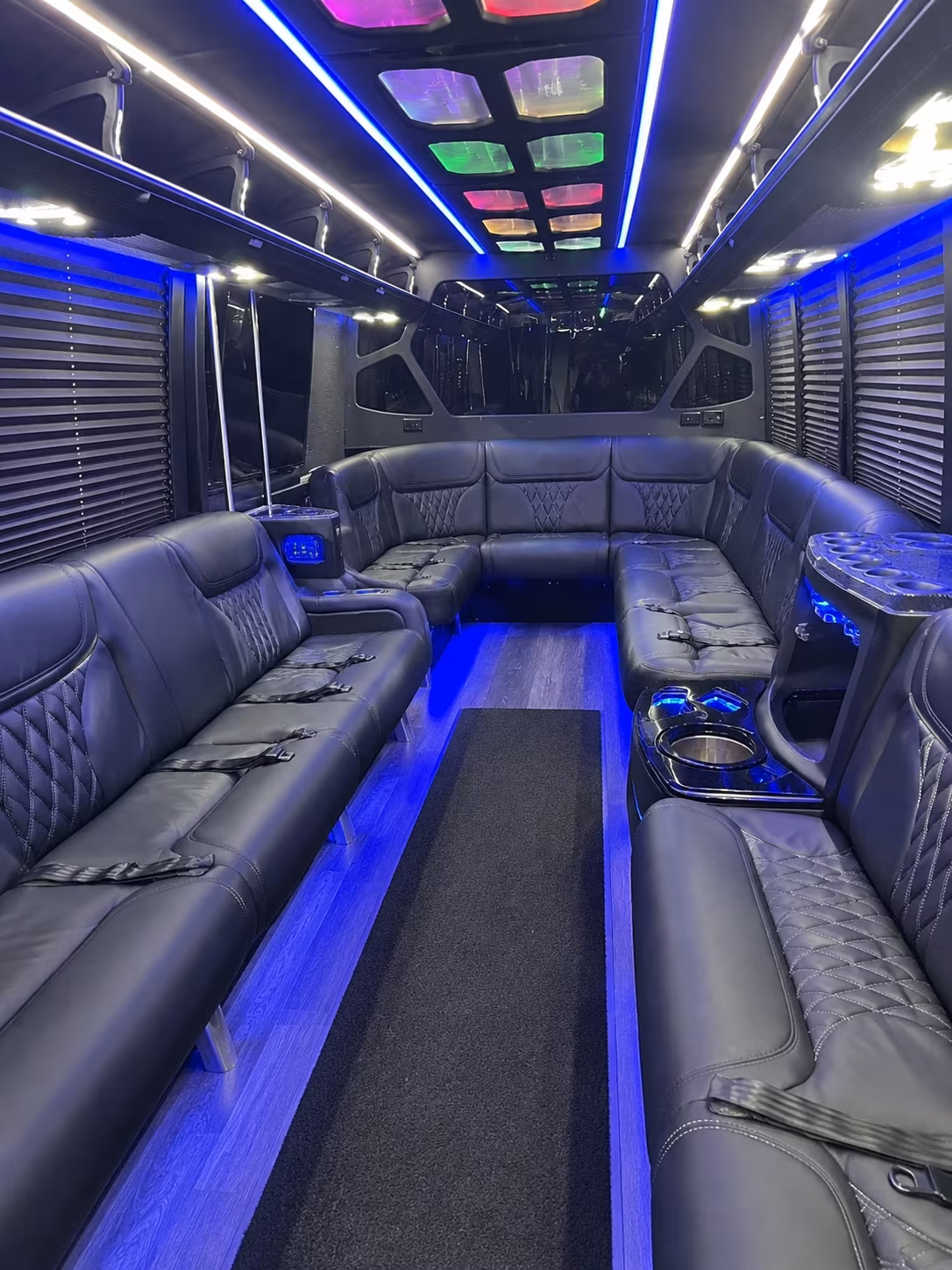 Los Angeles Birthday, Sweet 16, & Quinceañera Transportation party bus exterior
