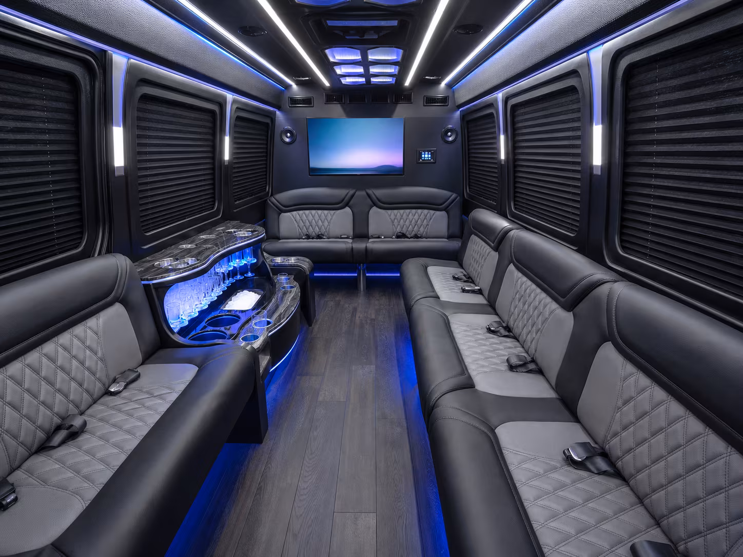 Los Angeles Corporate Transportation party bus exterior