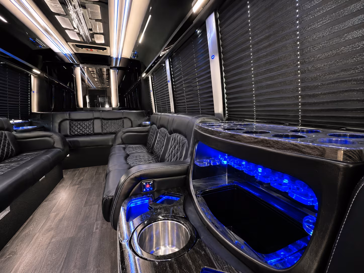 Los Angeles Private Event Transportation party bus exterior