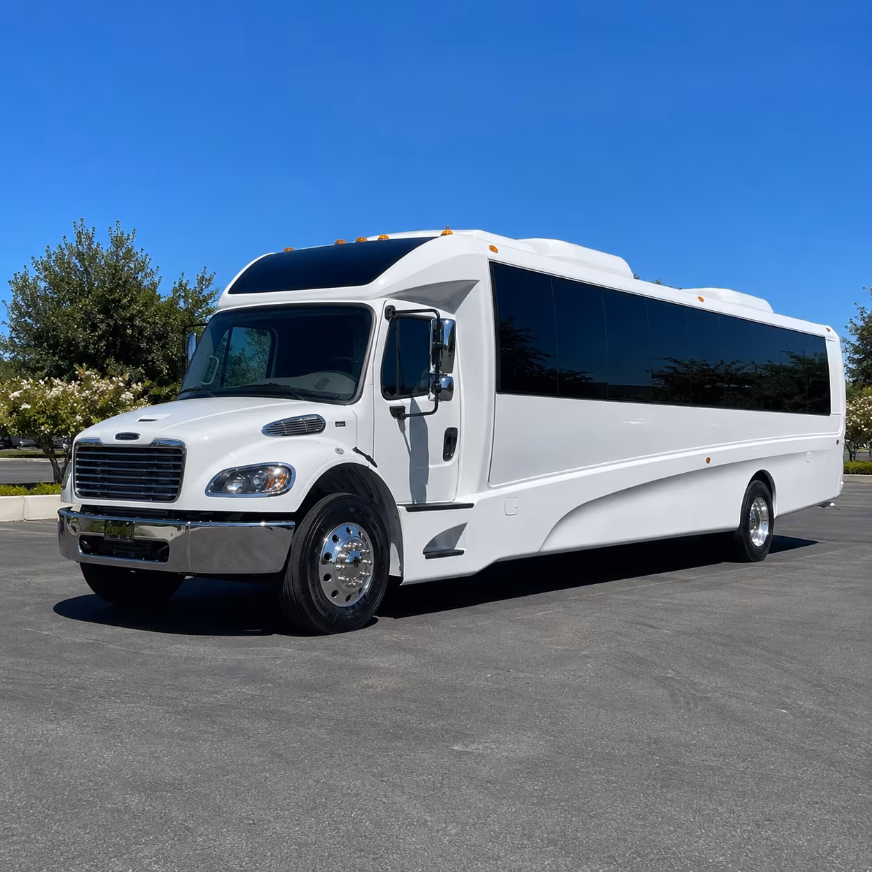 Los Angeles School Event Transportation party bus exterior