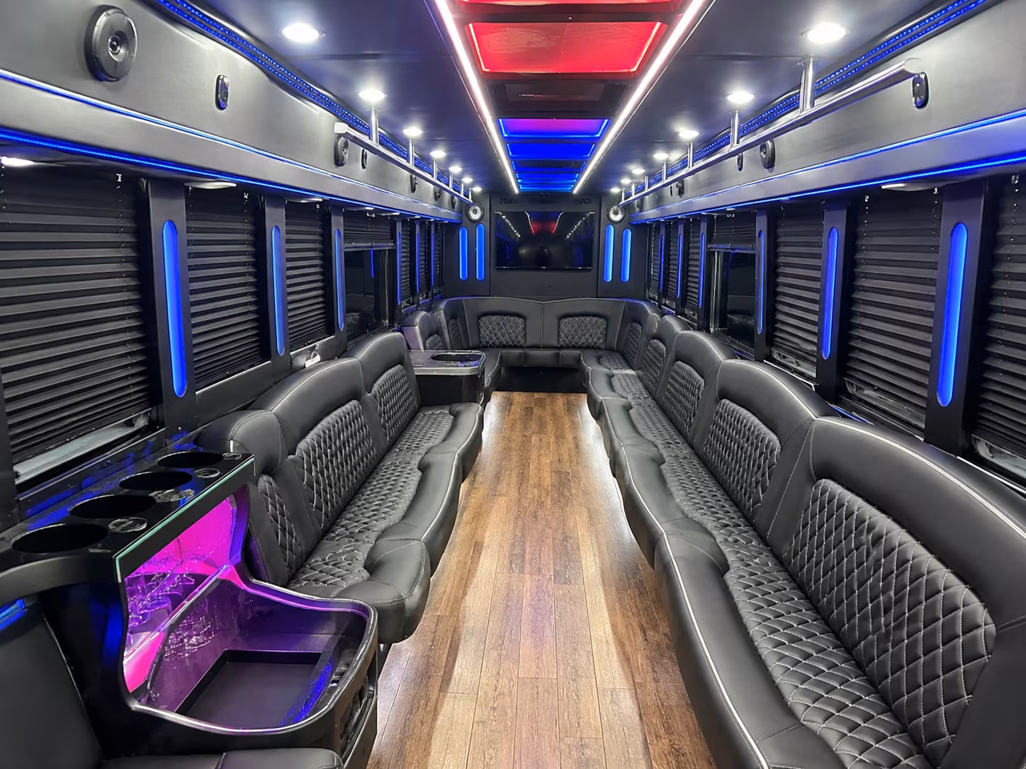 Los Angeles Wedding Transportation party bus exterior